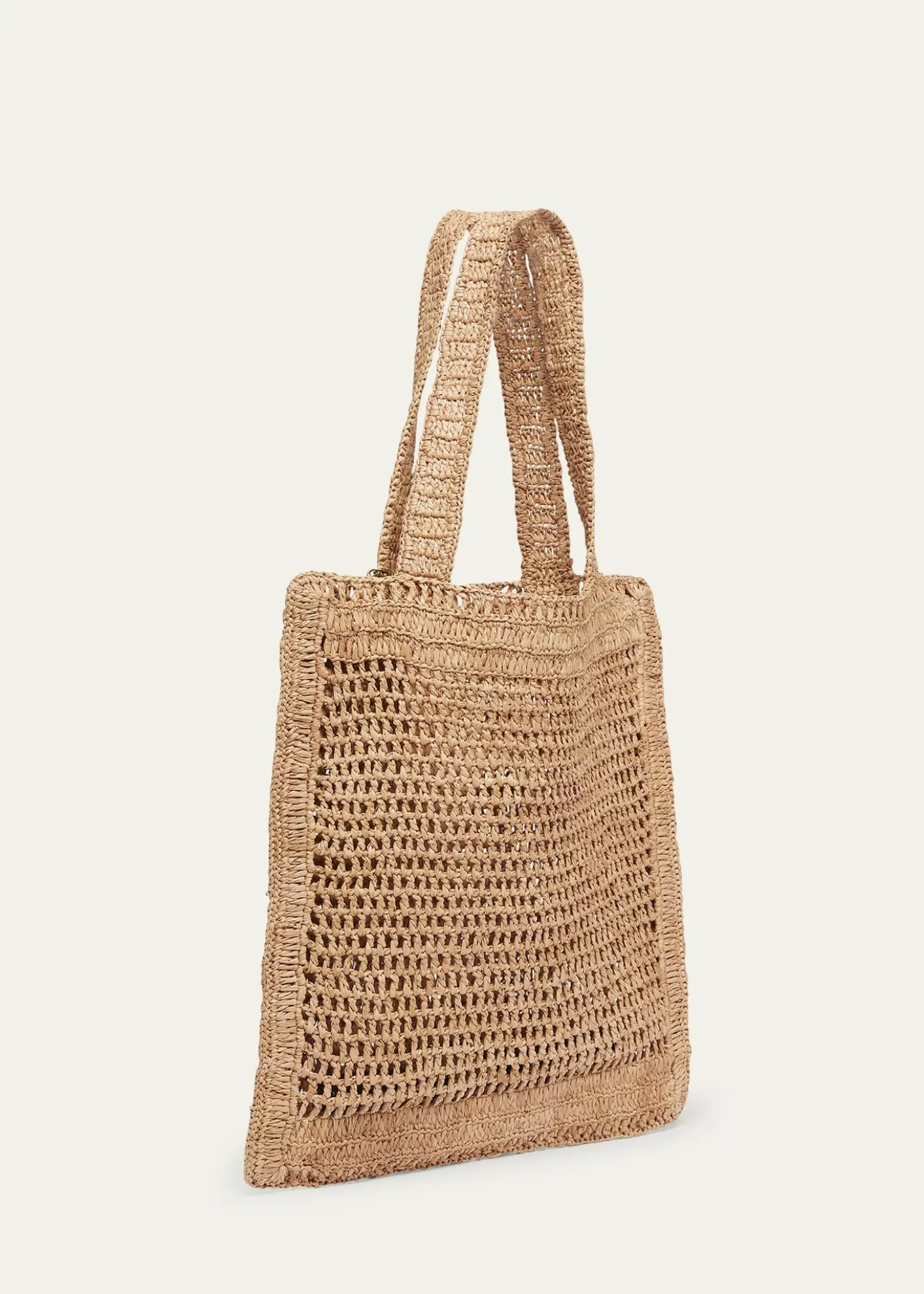 ChloeSummer Banana Tote Bag in Crochet Fabric
