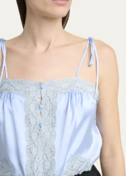 ChloeWashed Silk Satin Tank