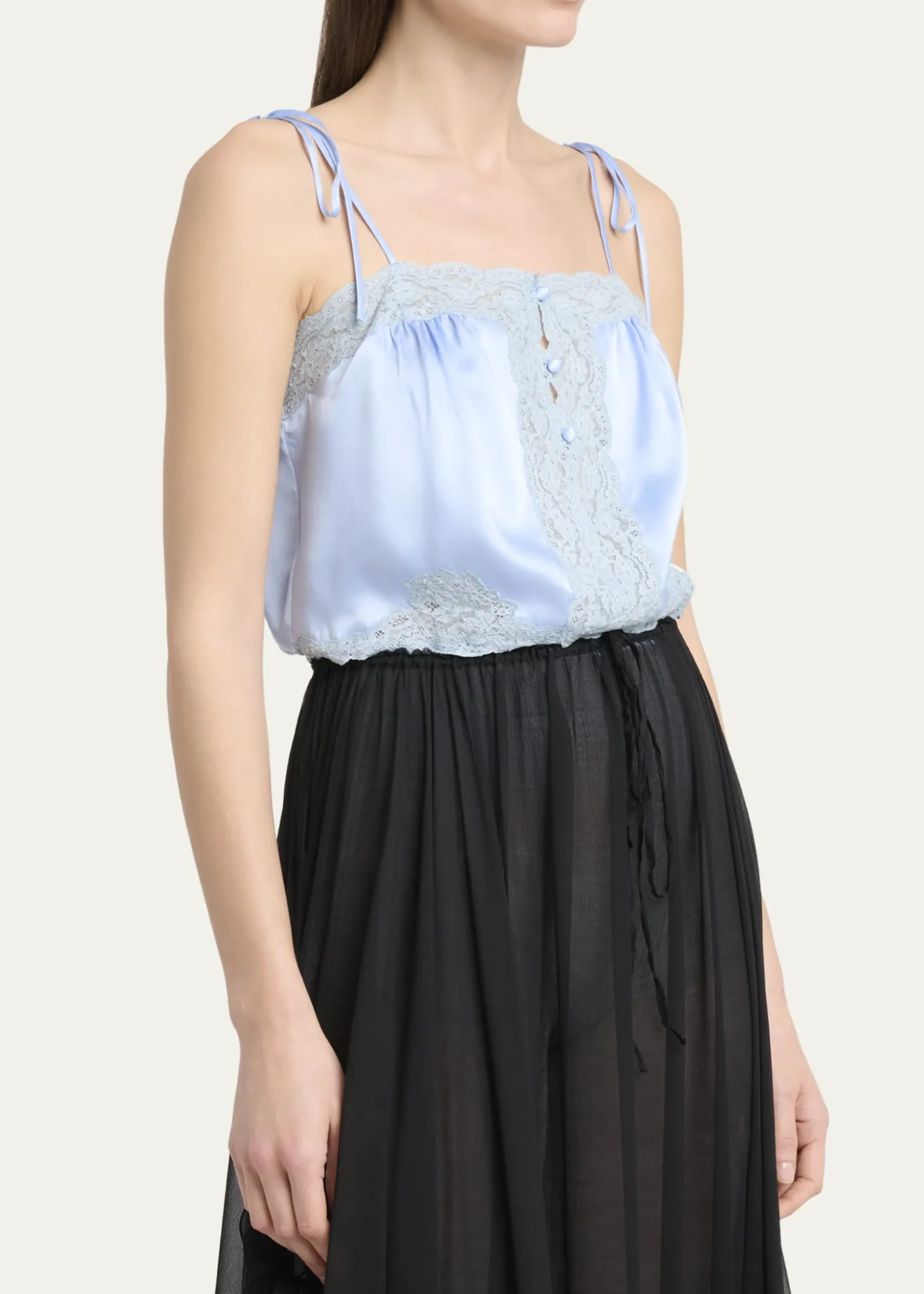 ChloeWashed Silk Satin Tank