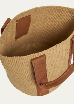 ChloeWoody Large Mifuko Basket Bag with Logo Webbing