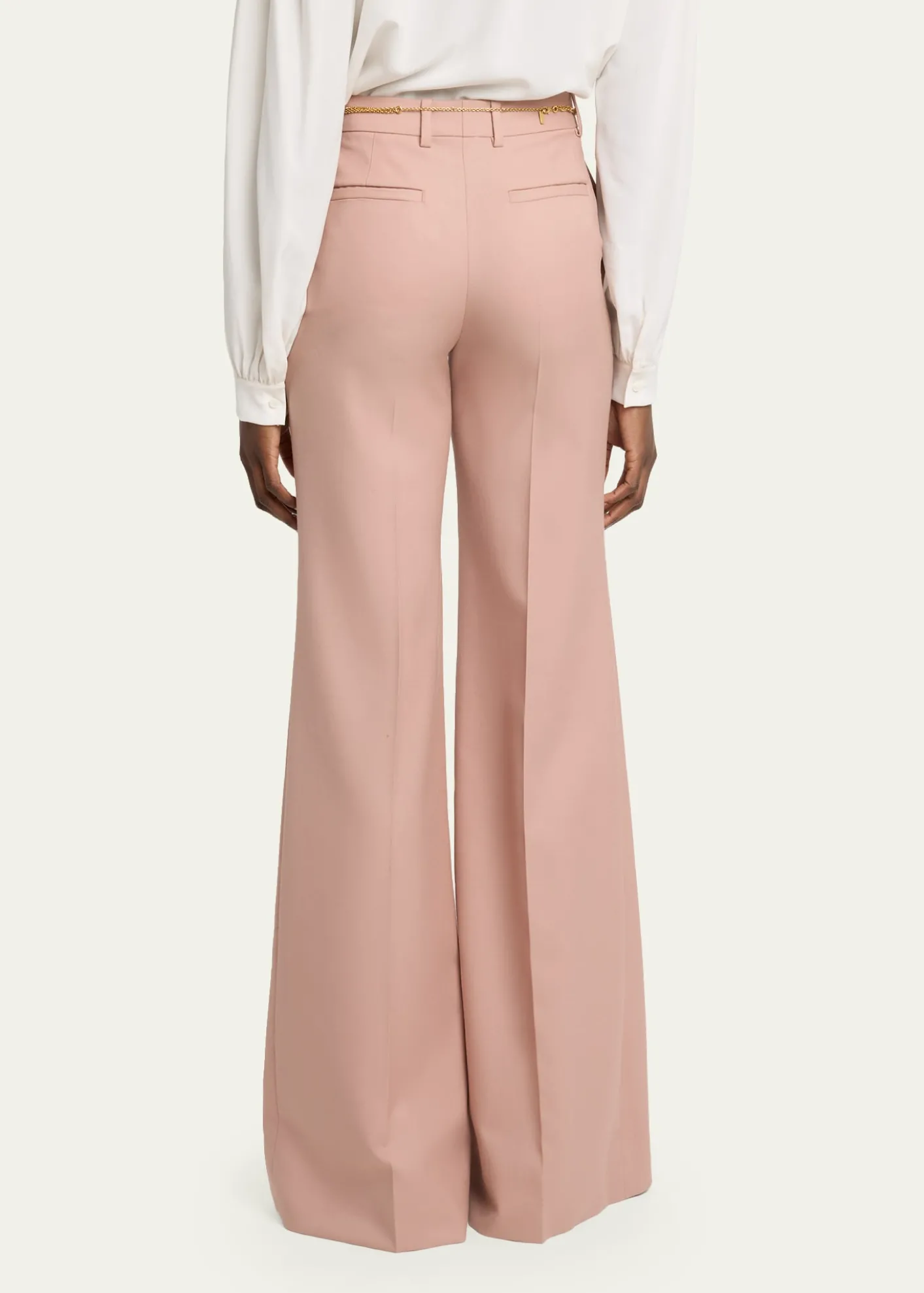 ChloeWool Gabardine Wide-Leg Trousers