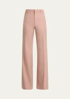 ChloeWool Gabardine Wide-Leg Trousers