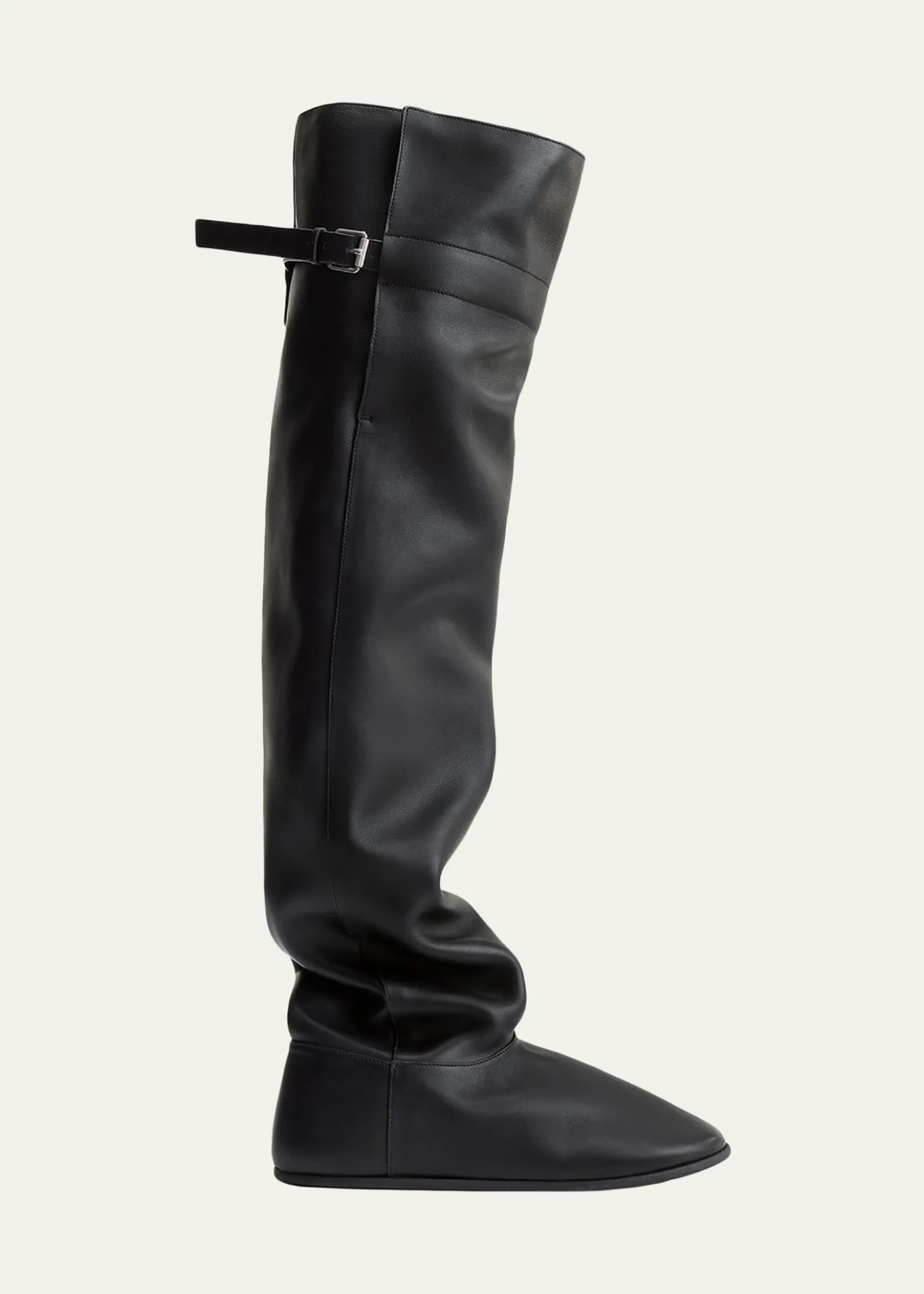 ChristenBig Shearling-Lined Leather Over-the-Knee Boots