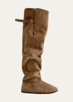 ChristenBig Shearling-Lined Suede Over-the-Knee Boots