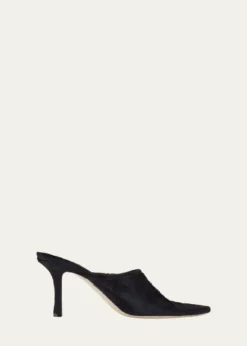 Christen 75mm Elipse Calf Hair Mules