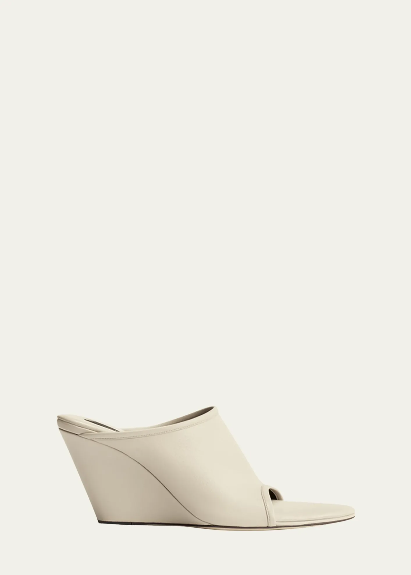 ChristenStretch Leather Wedge Slide Sandals