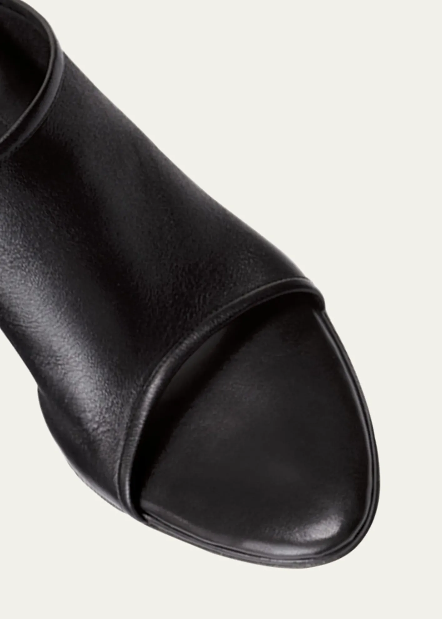 ChristenStretch Leather Wedge Slide Sandals