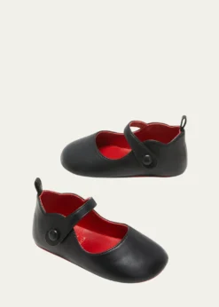 Christian LouboutinGirl's Love Chick Nappa Leather Ballerina Shoes, Baby