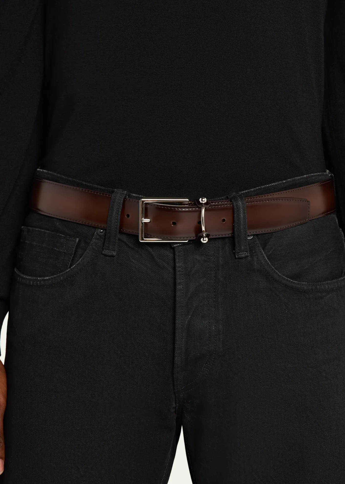 Christian LouboutinMen's Chambeliss Patinated Leather Belt