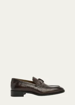 Christian LouboutinMen's Chambelimoc Croc-Effect Loafers
