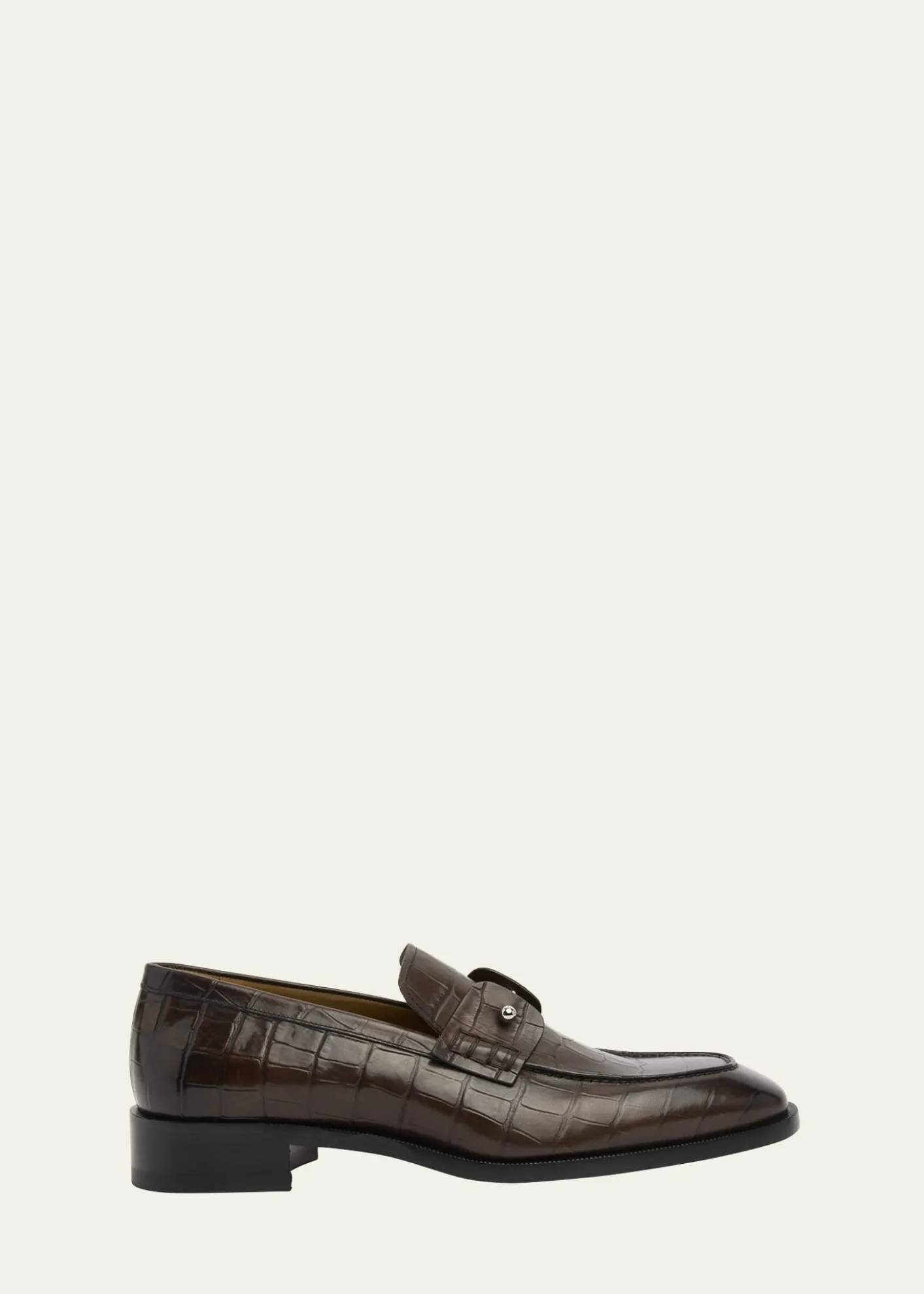 Christian LouboutinMen's Chambelimoc Croc-Effect Loafers