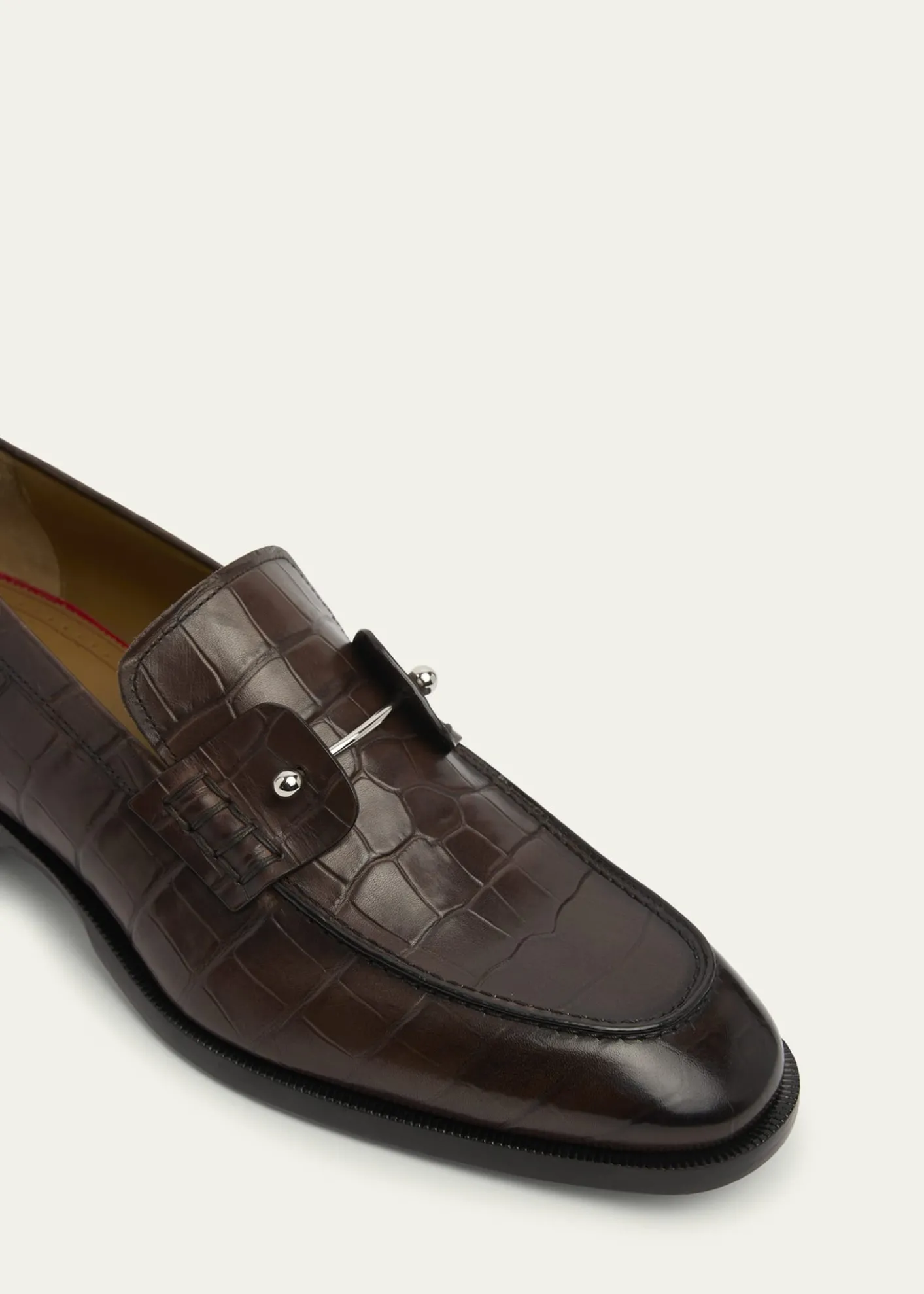 Christian LouboutinMen's Chambelimoc Croc-Effect Loafers