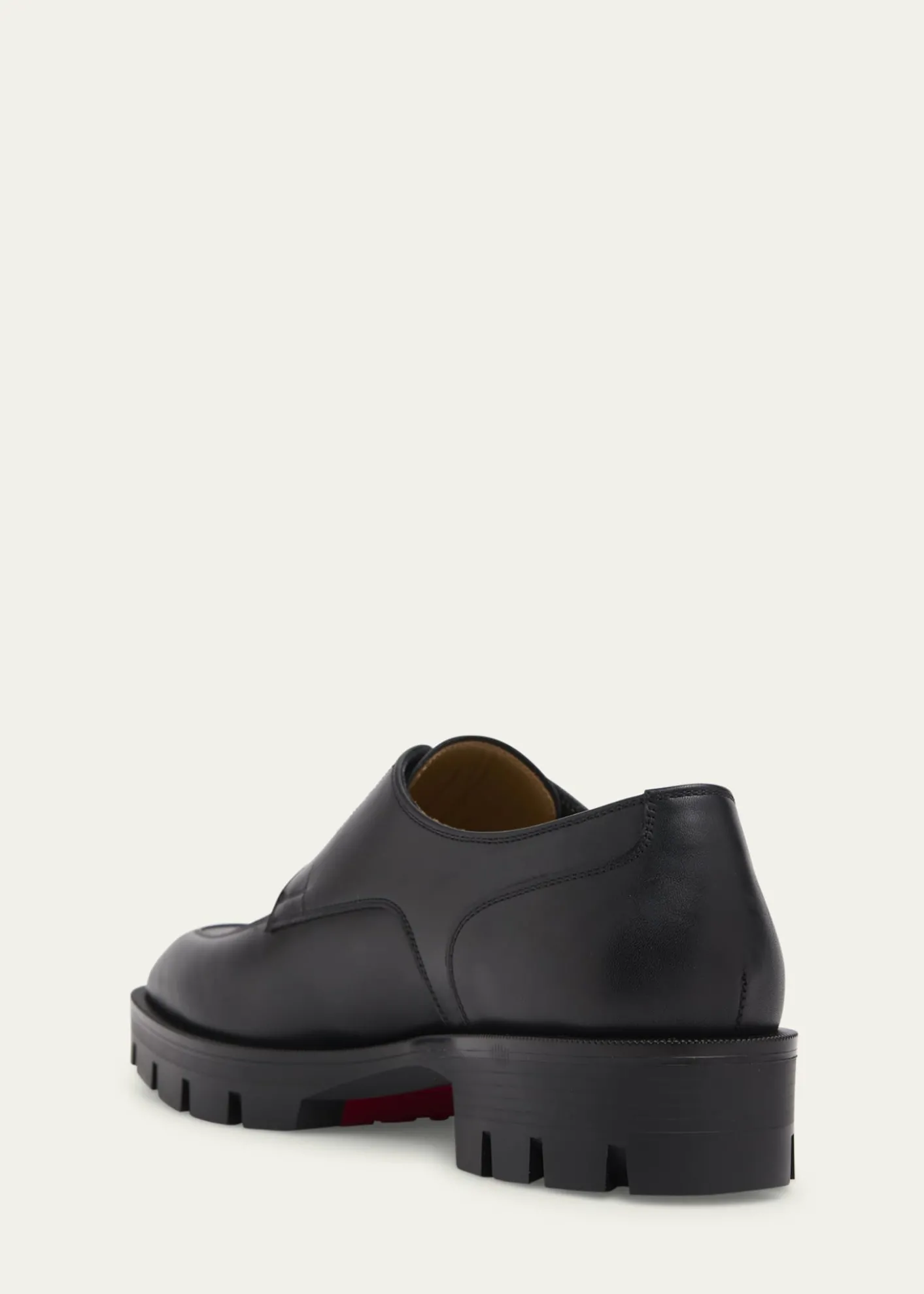 Christian LouboutinMen's Davisol Lion Leather Lug-Sole Derby Shoes
