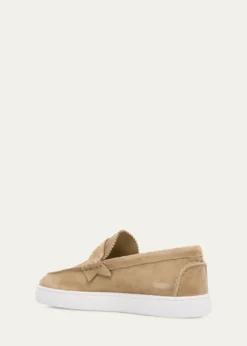 Christian LouboutinMen's The Harold I Flat Leather Red-Sole Boat Shoes