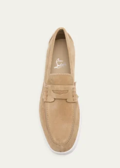 Christian LouboutinMen's The Harold I Flat Leather Red-Sole Boat Shoes