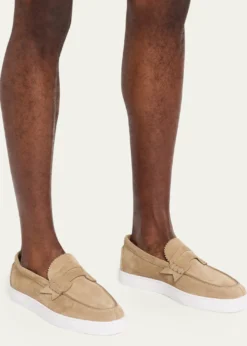 Christian LouboutinMen's The Harold I Flat Leather Red-Sole Boat Shoes