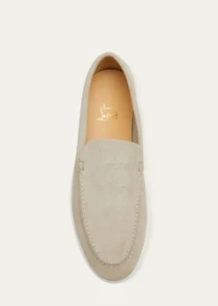 Christian LouboutinMen's Varsiboat Red Sole Leather Boat Shoes