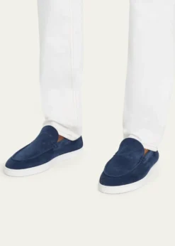 Christian LouboutinMen's Varsiboat Red Sole Leather Boat Shoes
