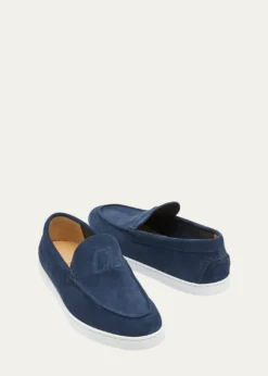 Christian LouboutinMen's Varsiboat Red Sole Leather Boat Shoes