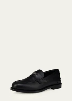 Christian Louboutinx Jaden Smith Men's Plato Leather Red-Sole Penny Loafers