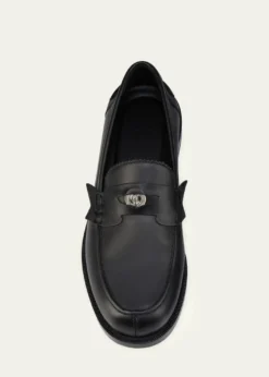Christian Louboutinx Jaden Smith Men's Plato Leather Red-Sole Penny Loafers