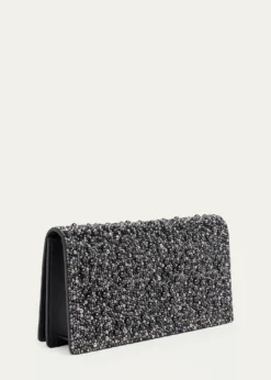 Christian LouboutinBettina Bead-Encrusted Leather Clutch Bag
