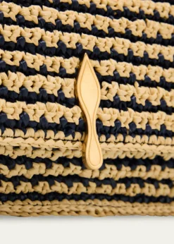 Christian LouboutinBettina Crossbody Bag in Striped Crochet Raffia