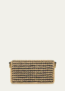 Christian LouboutinBettina Mini Crossbody Bag in Striped Crochet Raffia