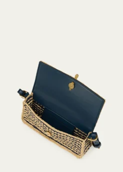 Christian LouboutinBettina Mini Crossbody Bag in Striped Crochet Raffia
