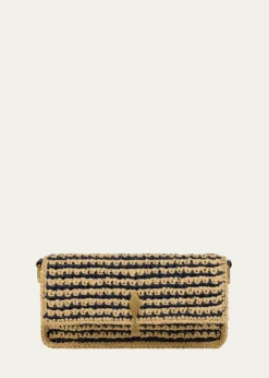 Christian LouboutinBettina Mini Crossbody Bag in Striped Crochet Raffia