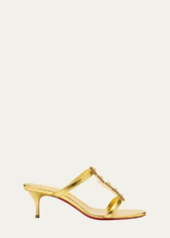Christian LouboutinDiwalina Spike Metallic Nappa Leather Sandals