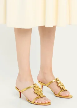 Christian LouboutinDiwalina Spike Metallic Nappa Leather Sandals