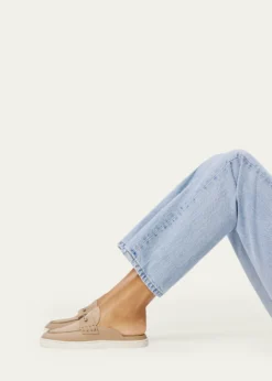 Christian LouboutinDonna Nubuck Leather Boat Shoe Mules