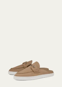 Christian LouboutinDonna Nubuck Leather Boat Shoe Mules
