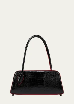 Christian LouboutinEloise Croc-Embossed Leather Shoulder Bag