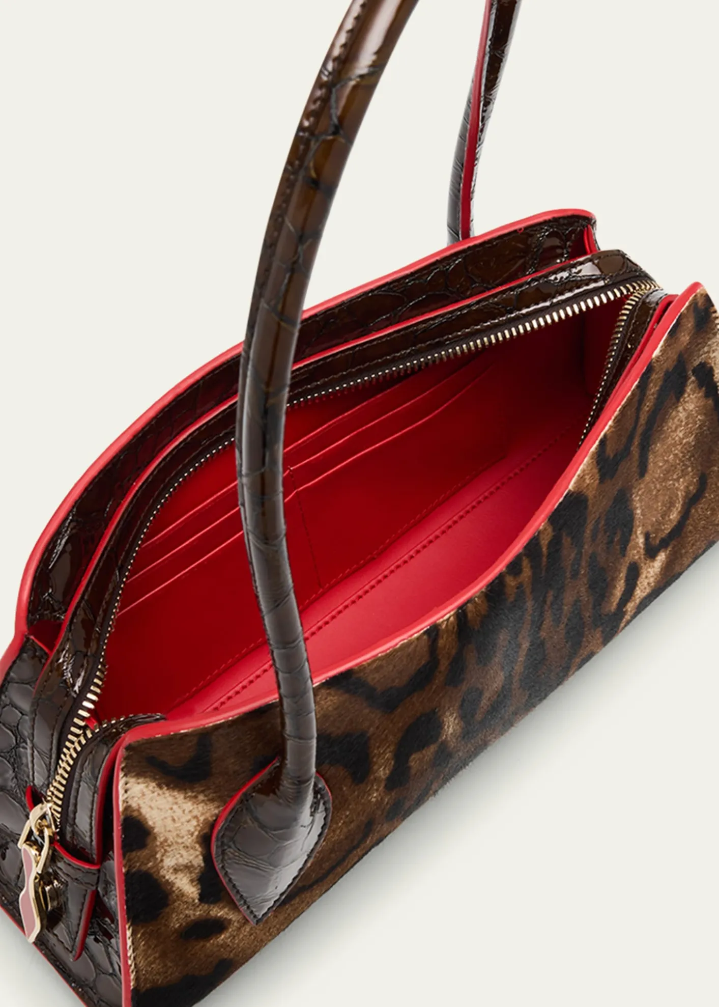 Christian LouboutinEloise Top-Handle Bag in Croc-Embossed Leather