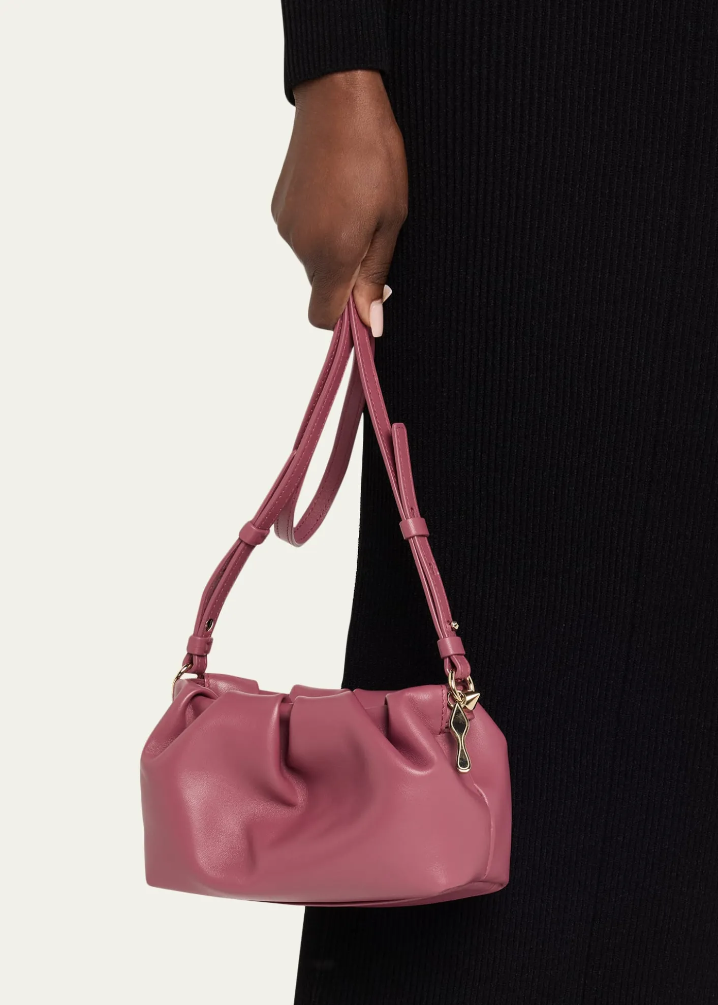 Christian LouboutinEva Mini Pleated Crossbody Bag in Nappa Leather