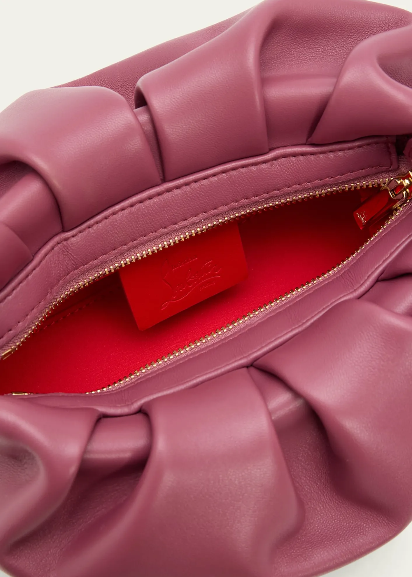 Christian LouboutinEva Mini Pleated Crossbody Bag in Nappa Leather