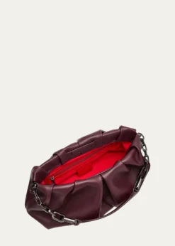 Christian LouboutinEva Pleated Nappa Leather Shoulder Bag