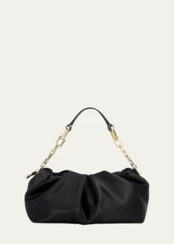 Christian LouboutinEva Ruched Neoprene Shoulder Bag