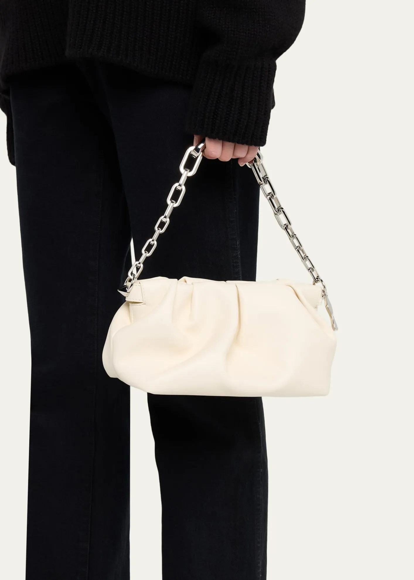 Christian LouboutinEva Small Pleated Shoulder Bag in Nappa Leather