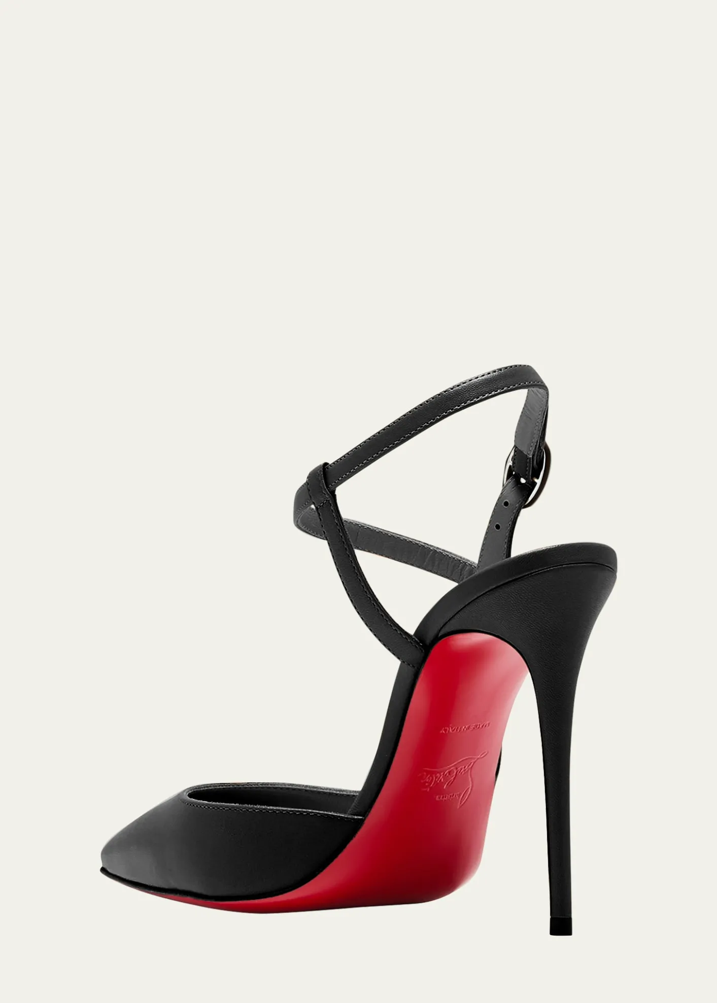 Christian LouboutinJenlove Calfskin Red Sole Ankle-Strap High-Heel Pumps