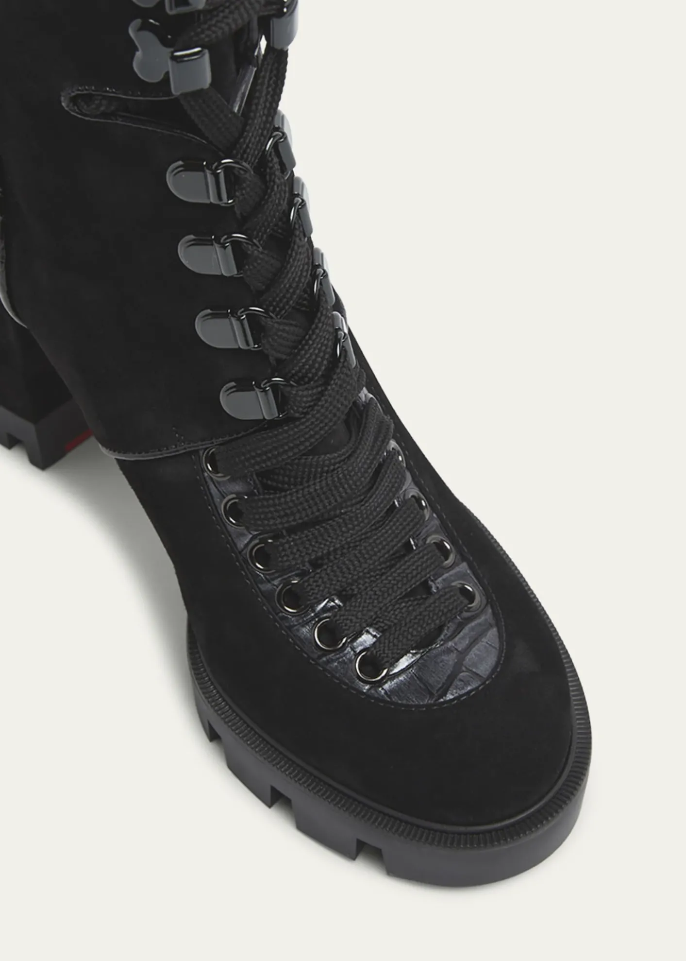 Christian LouboutinMacademia Croco Leather Red Sole Boots