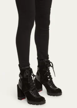 Christian LouboutinMacademia Croco Leather Red Sole Boots
