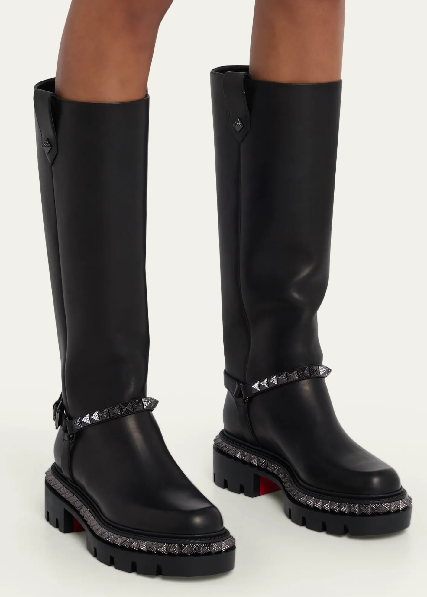 Christian LouboutinMarinetta Pyraclou Leather Knee-High Boots