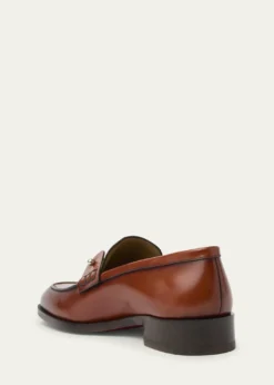 Christian LouboutinMen's Chambelimoc Collar-Pin Leather Loafers