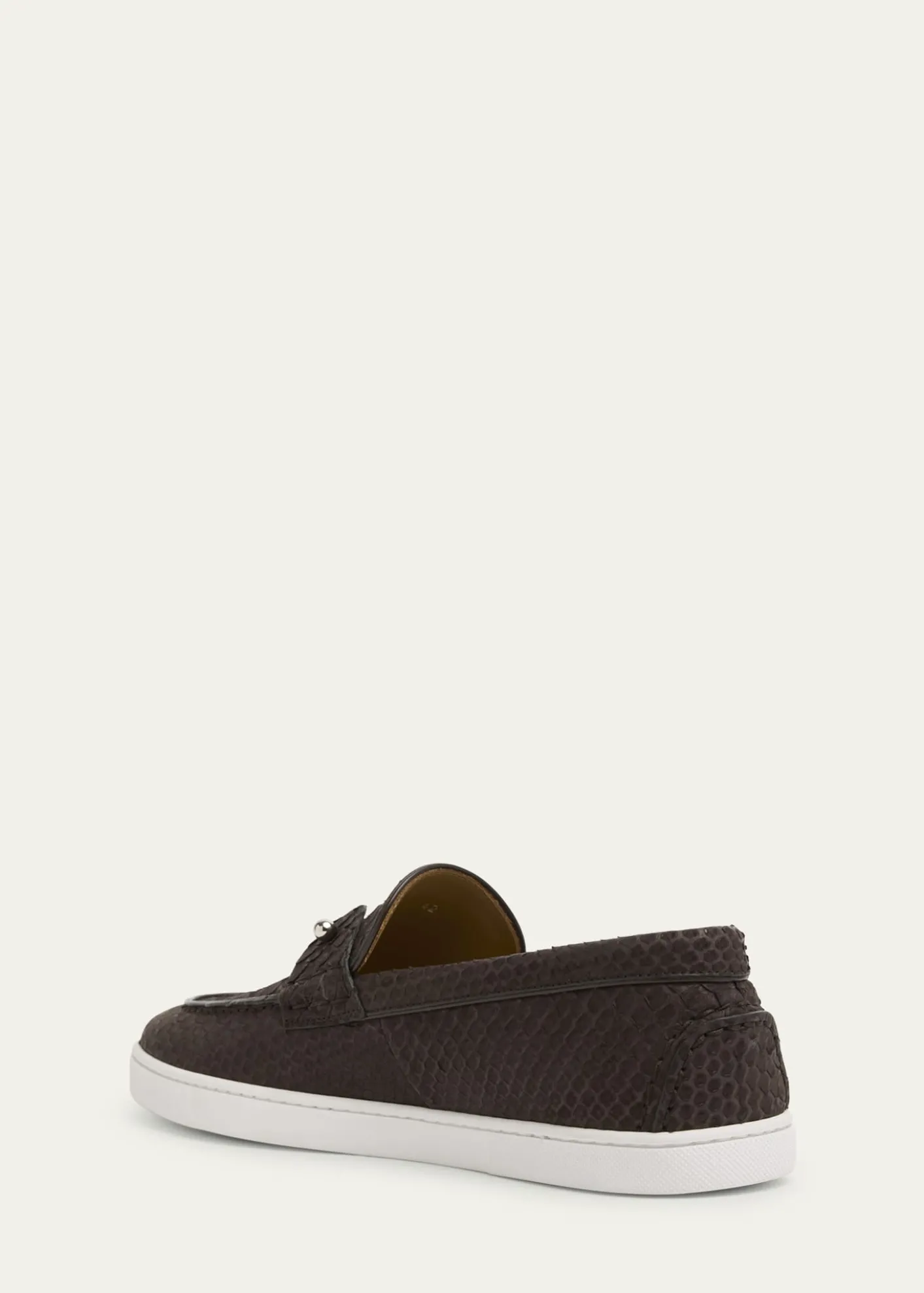 Christian LouboutinMen's Chambeliboat Python Collar-Pin Boat Shoes