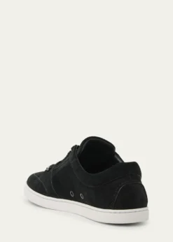 Christian LouboutinMen's Chambelisneak Collar-Pin Suede Low-Top Sneakers