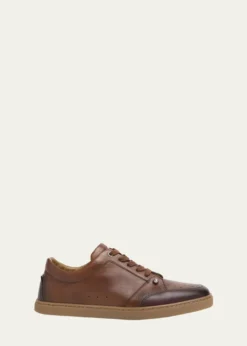 Christian LouboutinMen's Chambelisneak Collar-Pin Leather Low-Top Sneakers