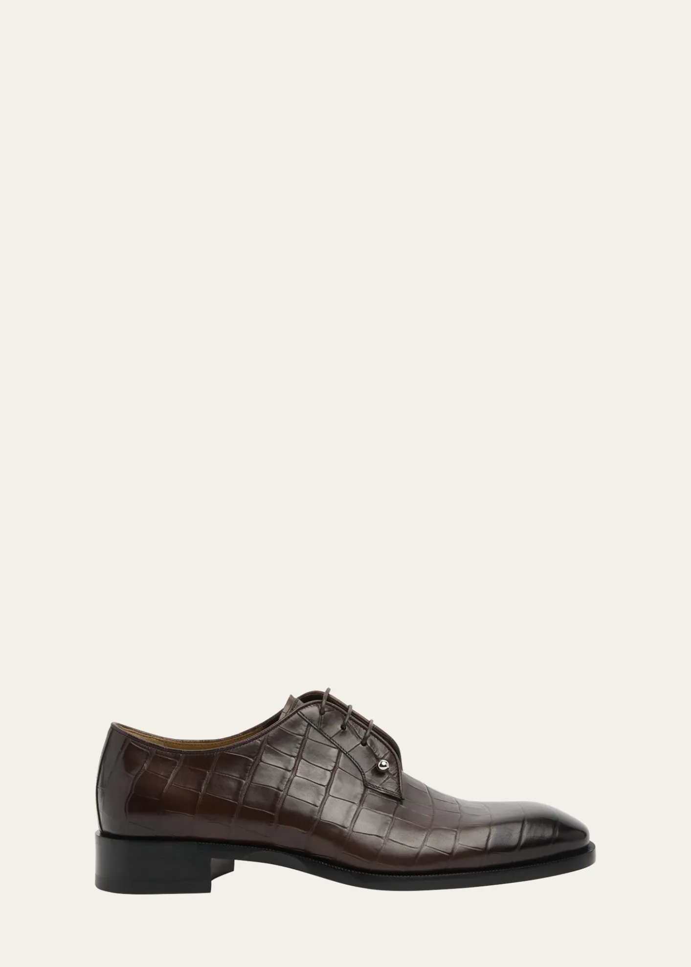 Christian LouboutinMen's Chambeliss Croc-Effect Leather Derby Shoes